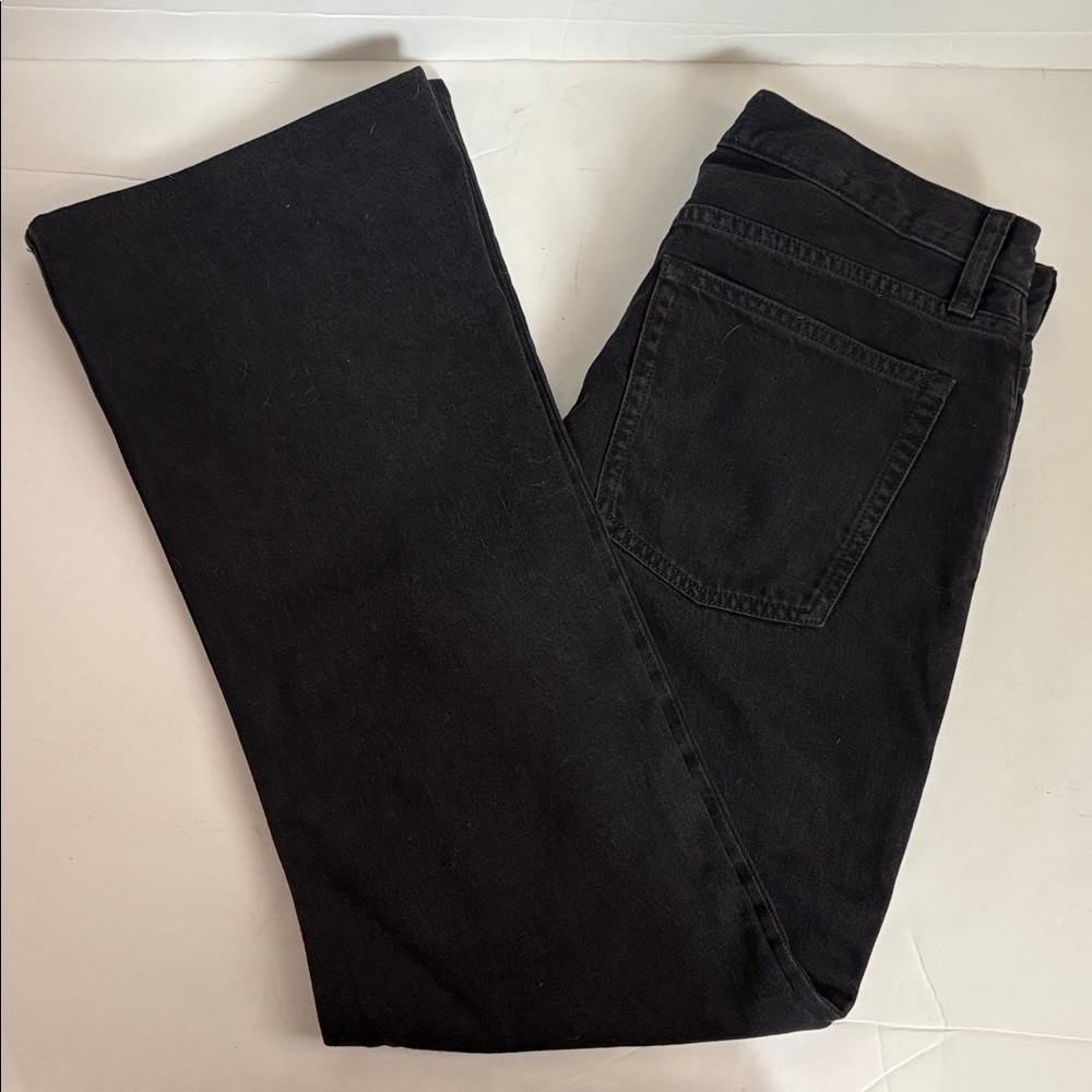 Everlane The Slouch black bootcut jean 5 pocket zip and button close - Picture 12 of 16